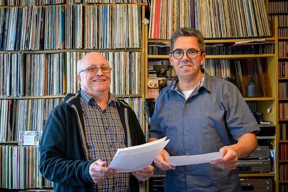 Foto: Alle Sendeleiter aus 30 Jahren auf einen Blick: Heinz Budde und Ralf Grote im Juni 2020