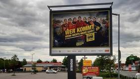 Foto: Die NRW-Kampagne ist auch in Hamm sichtbar, hier: Dortmunder Straße (Foto: THW Hamm)